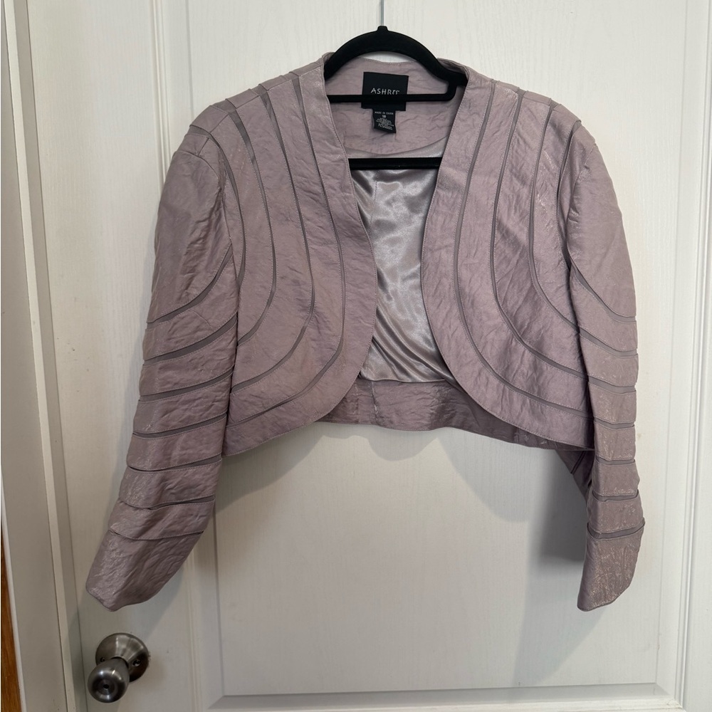 ASHRO Vintage Light Purple Cropped Jacket